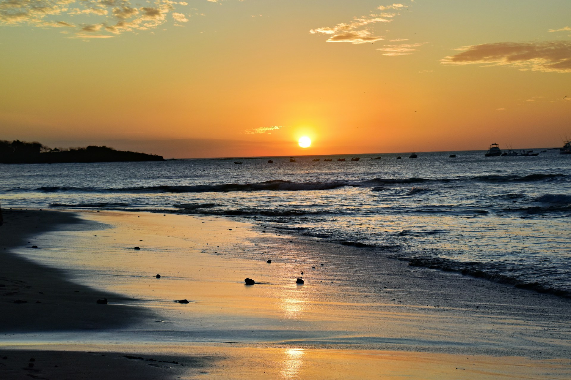Sunset over the Pacific at Tamarindo, Costa Rica